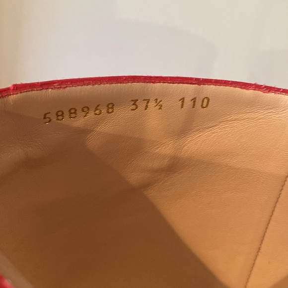 Gucci Red Fabric Platform Knee High Boots - Picture 7 of 7